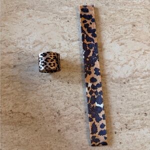 Leopard Print Slap Bracelet Set of Two